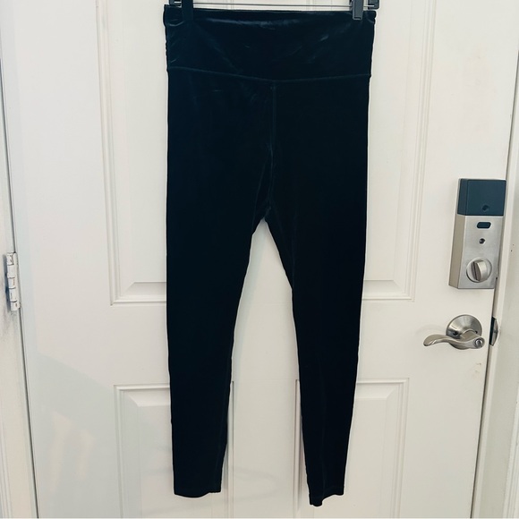 Athleta Black Velvet Leggings - Picture 2 of 4